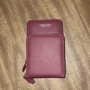 Forever Young Originally From Korea Black Small Cellphone Card Wallet Bag